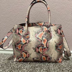 Aldo multi colored snakeskin print purse